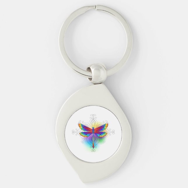 Porte-clés Dragonfly en arc-en-ciel (Devant)