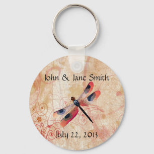 Porte-clés Dragonfly Flourish Wedding Favor Porte - clé