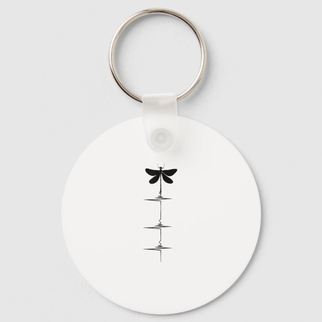Porte-clés Dragonfly Hearbeat EKG Pulse Nature Insect Dragon (Recto)