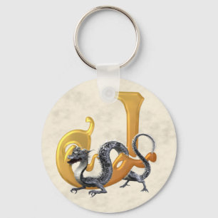 Porte-clés Dragonlore J initial