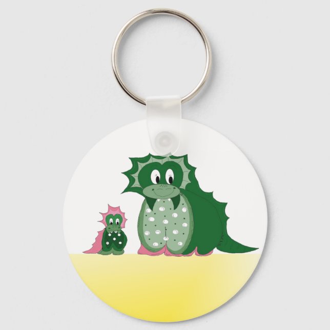 Porte-clés Dragons de dessin animé mignons (Recto)