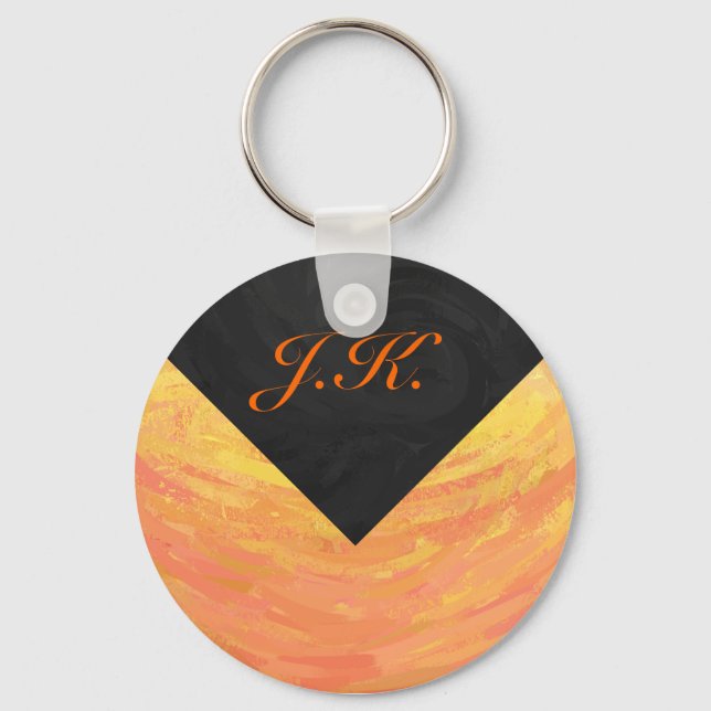 Porte-clés Dragons Oeil orange et noir Monogramme (Recto)