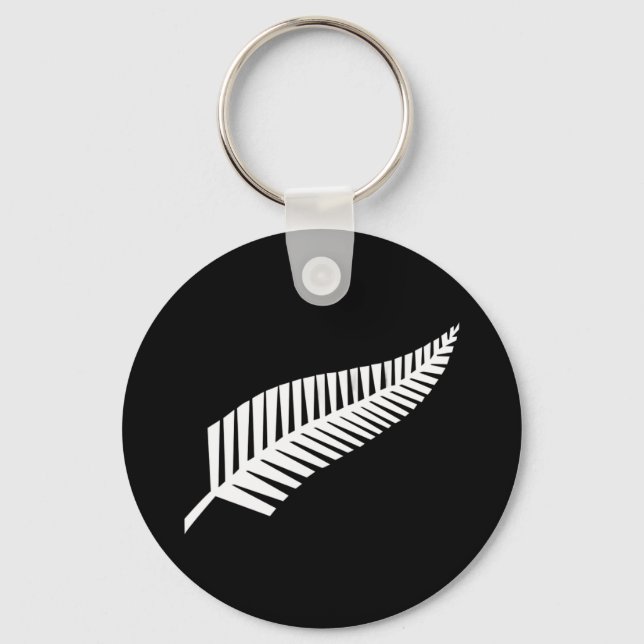 Porte-clés Drapeau à fougère argentée (NZ) (Recto)