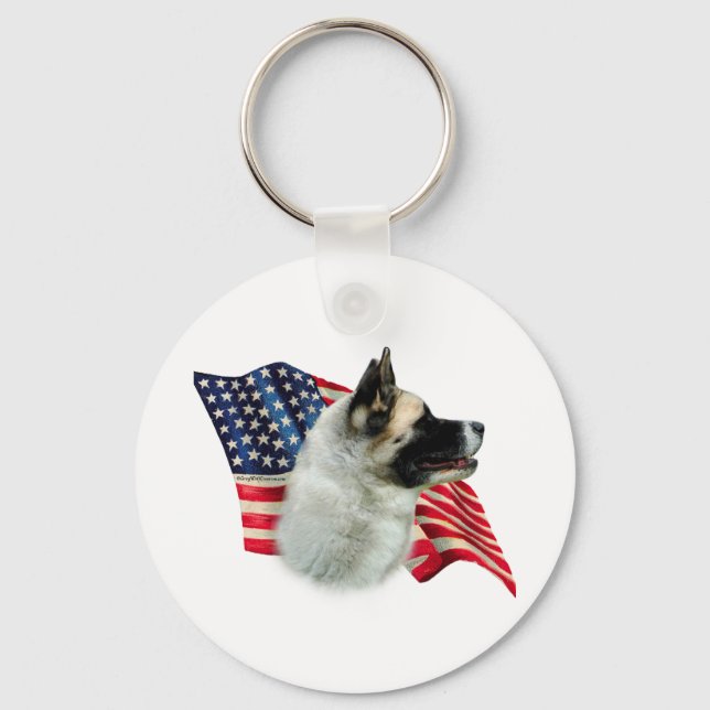Porte-clés Drapeau Akita (Recto)
