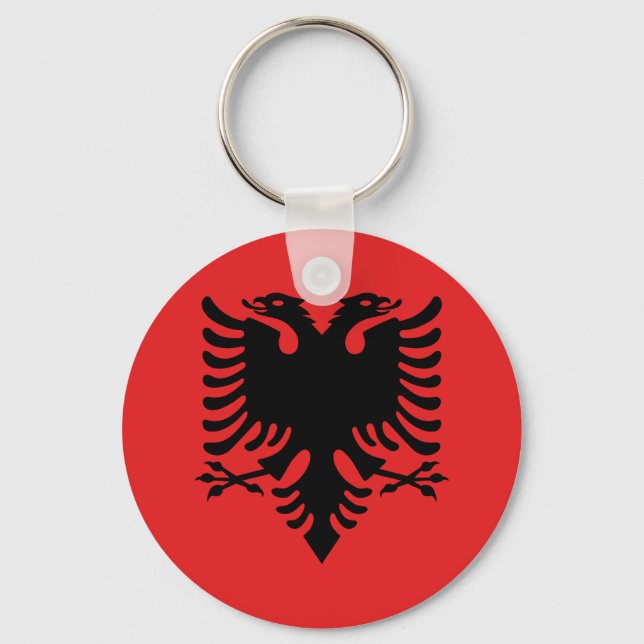 Porte-clés Drapeau albanais patriotique (Recto)