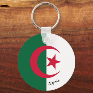 Porte-clés Drapeau algérien et fête de l'Algérie, patriotes /