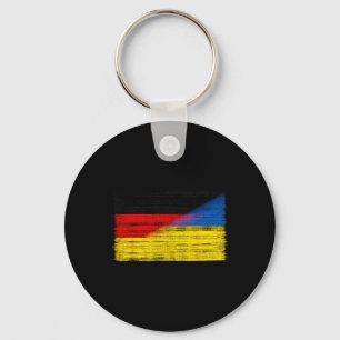 Porte-clés Drapeau Allemagne Ukraine Soutien Allemand Ukraini