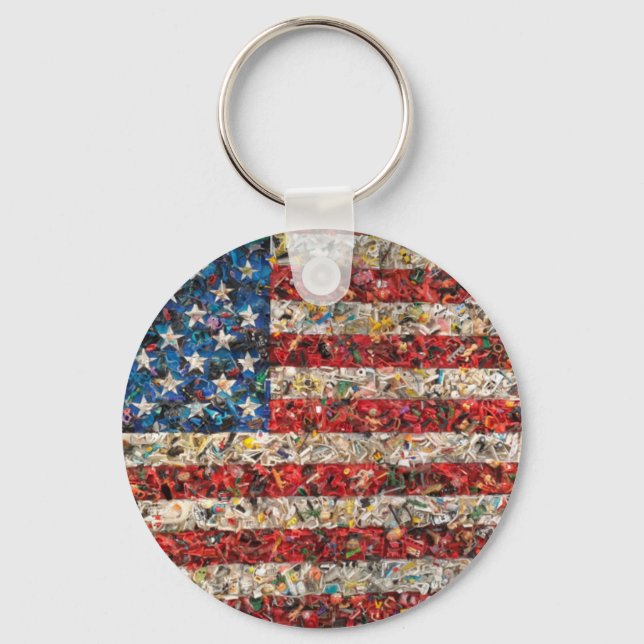Porte-clés drapeau américain (Recto)