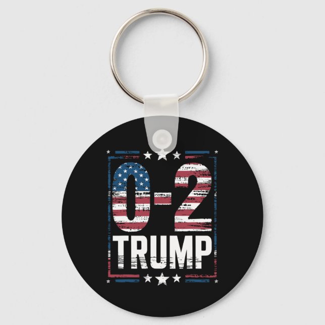 Porte-clés Drapeau américain 0-2 Trump 2024 (Recto)