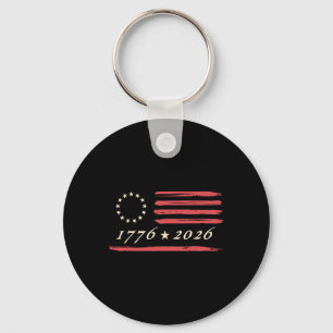 Porte-clés Drapeau américain 13 étoiles Betsy Ross 4 juillet