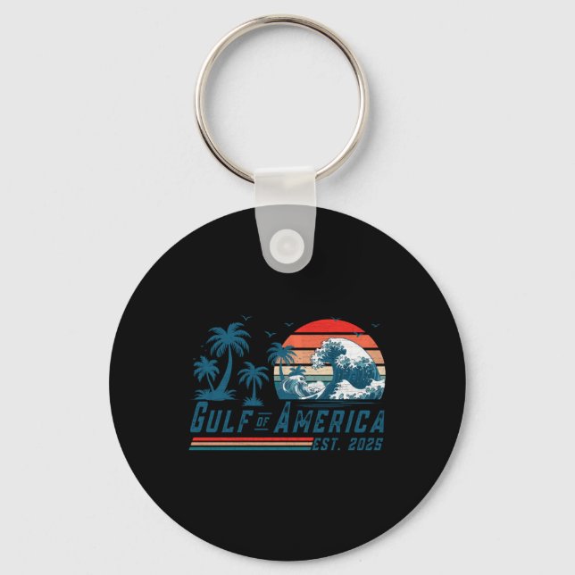 Porte-clés Drapeau Américain 2025 Du Golfe D'Usa Est (Recto)