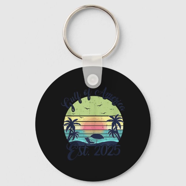 Porte-clés Drapeau Américain 2025 Golfe M (Recto)