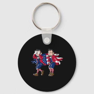 Porte-clés Drapeau américain Abe Lincoln Griddy 4 juillet