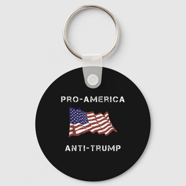Porte-clés Drapeau américain anti-Trump (Recto)