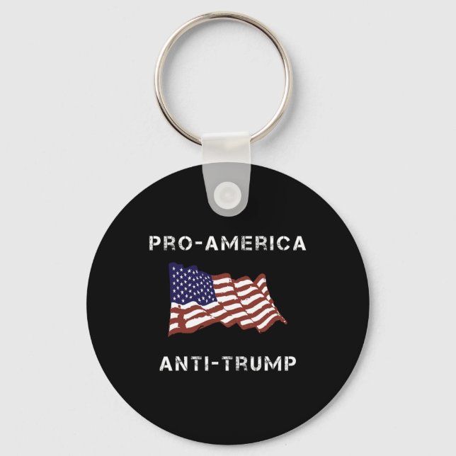 Porte-clés Drapeau américain anti-Trump (Recto)