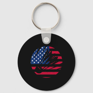 Porte-clés Drapeau américain Badminton Chemise Hommes Femmes