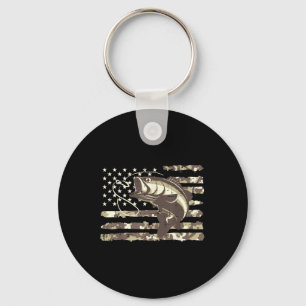 Porte-clés Drapeau américain camouflage B Fish Cool pêche pat