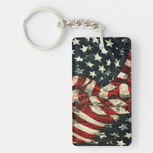 Porte-clés Drapeau américain-Camouflage par Shirley Taylor