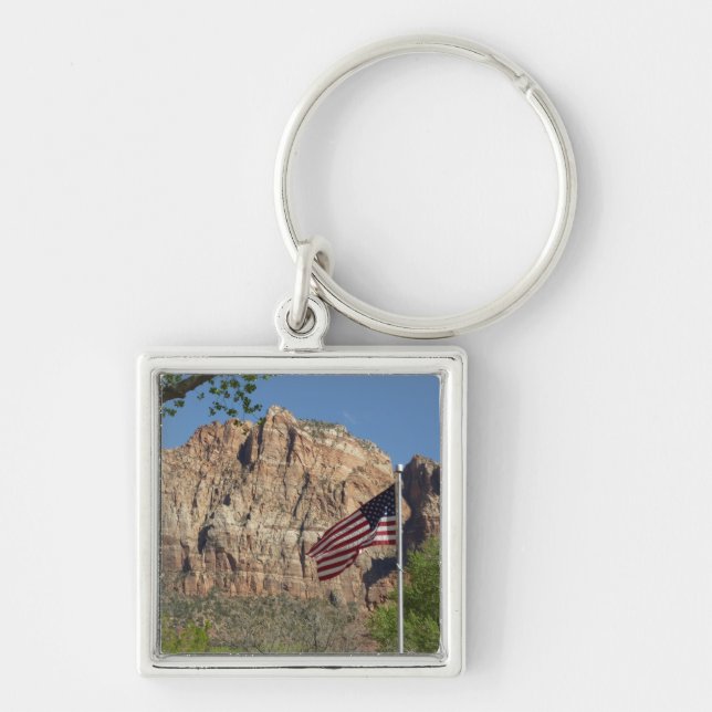 Porte-clés Drapeau américain dans le parc national de Zion I (Devant)