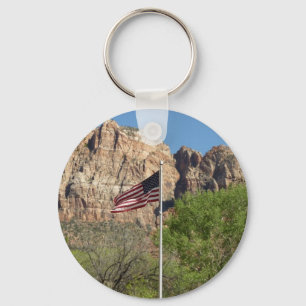 Porte-clés Drapeau américain dans le parc national de Zion II