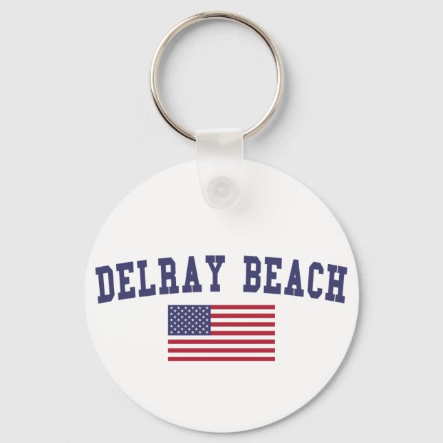 Porte-clés Drapeau américain de Delray Beach (Recto)