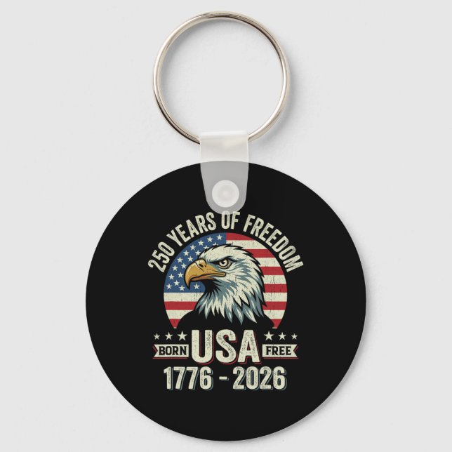 Porte-clés Drapeau américain de l'aigle des États-Unis 250e a (Recto)