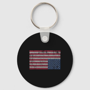 Porte-clés Drapeau Américain Distress Vers Le Bas États-Unis
