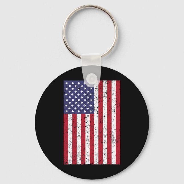 Porte-clés Drapeau américain États-Unis d'Amérique 4t (Recto)