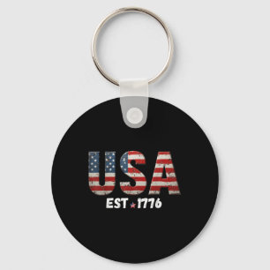 Porte-clés Drapeau américain États-Unis d'Amérique Usa 4 