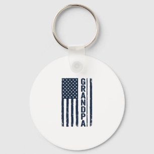 Porte-clés Drapeau américain grand-père Design patriotique en