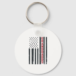 Porte-clés Drapeau américain grand-père Design patriotique vi