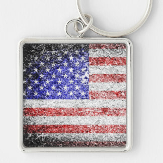 Porte-clés Drapeau américain Grunge 2