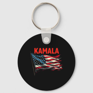 Porte-clés Drapeau américain Kamala 