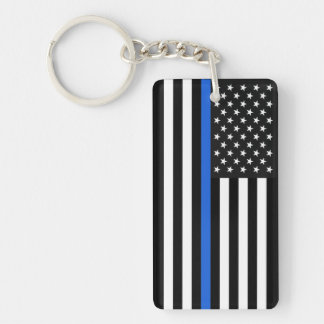 Porte-clés Drapeau américain mince de Blue Line