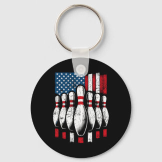 Porte-clés Drapeau américain Patriotic Bowling