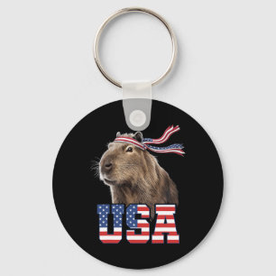 Porte-clés Drapeau Américain Patriotique Capyra Usa Hommes Fe
