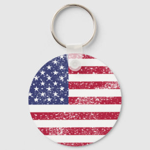 Porte-clés Drapeau américain patriotique du 4 juillet