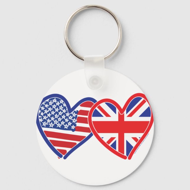 Porte-clés Drapeau américain plat Union Jack (Recto)