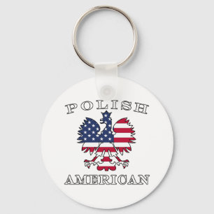 Porte-clés Drapeau américain polonais Eagle
