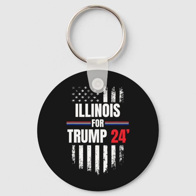 Porte-clés Drapeau américain Trump 2024 (Recto)