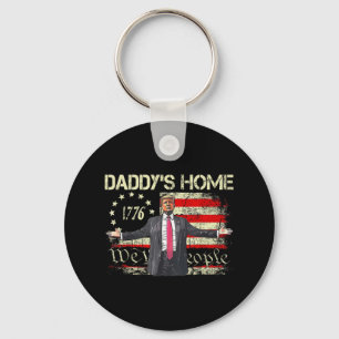 Porte-clés Drapeau américain Trump 2024 Daddy's Home We The P