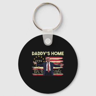 Porte-clés Drapeau américain Trump Daddys Accueil Nous Le Peu