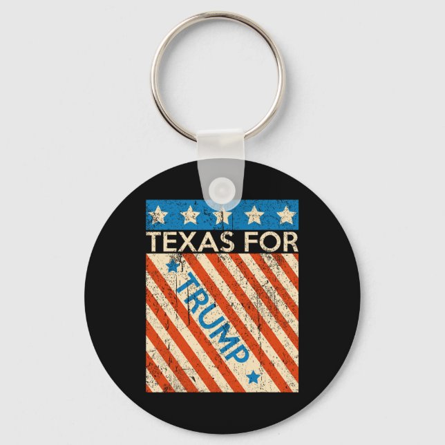 Porte-clés Drapeau américain Trump Réélection 2024 Texas Trum (Recto)