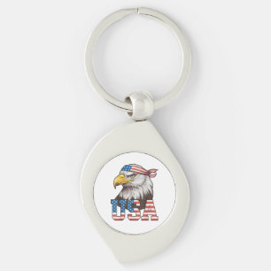 Porte-clés Drapeau américain USA Hommes Femmes Enfants Aigle