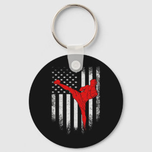 Porte-clés Drapeau américain Usa vintage combattant de MMA ki