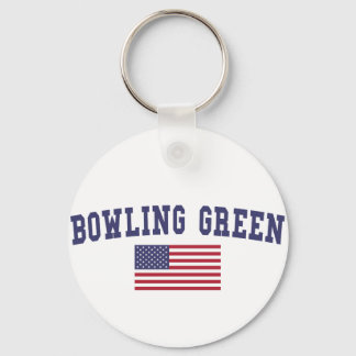 Porte-clés Drapeau américain vert Bowling