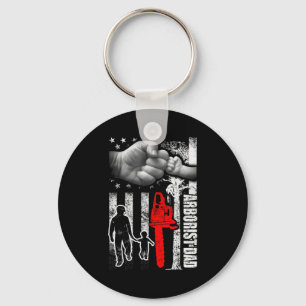 Porte-clés Drapeau américain vintage Aborist Dad Drapeau Usa