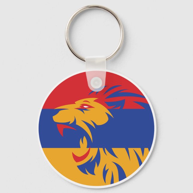 Porte-clés Drapeau animal national arménien Lion (Recto)