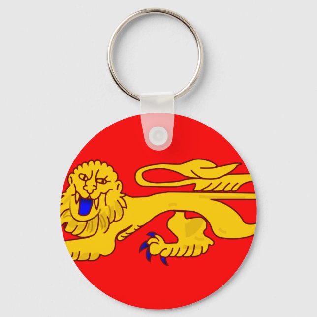 Porte-clés Drapeau Aquitaine, France (Recto)