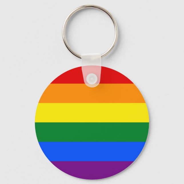 Porte-clés Drapeau arc-en-ciel (Recto)